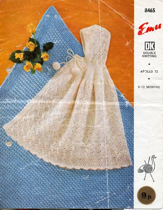 baby cape & blanket knitting pattern pdf DK Christening cape