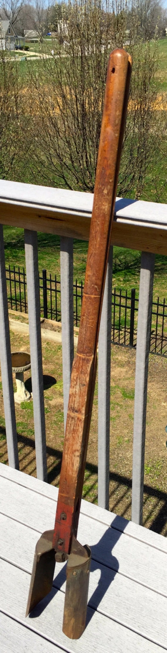 Vintage Post Hole Auger Digger by LeftoverStuff on Etsy