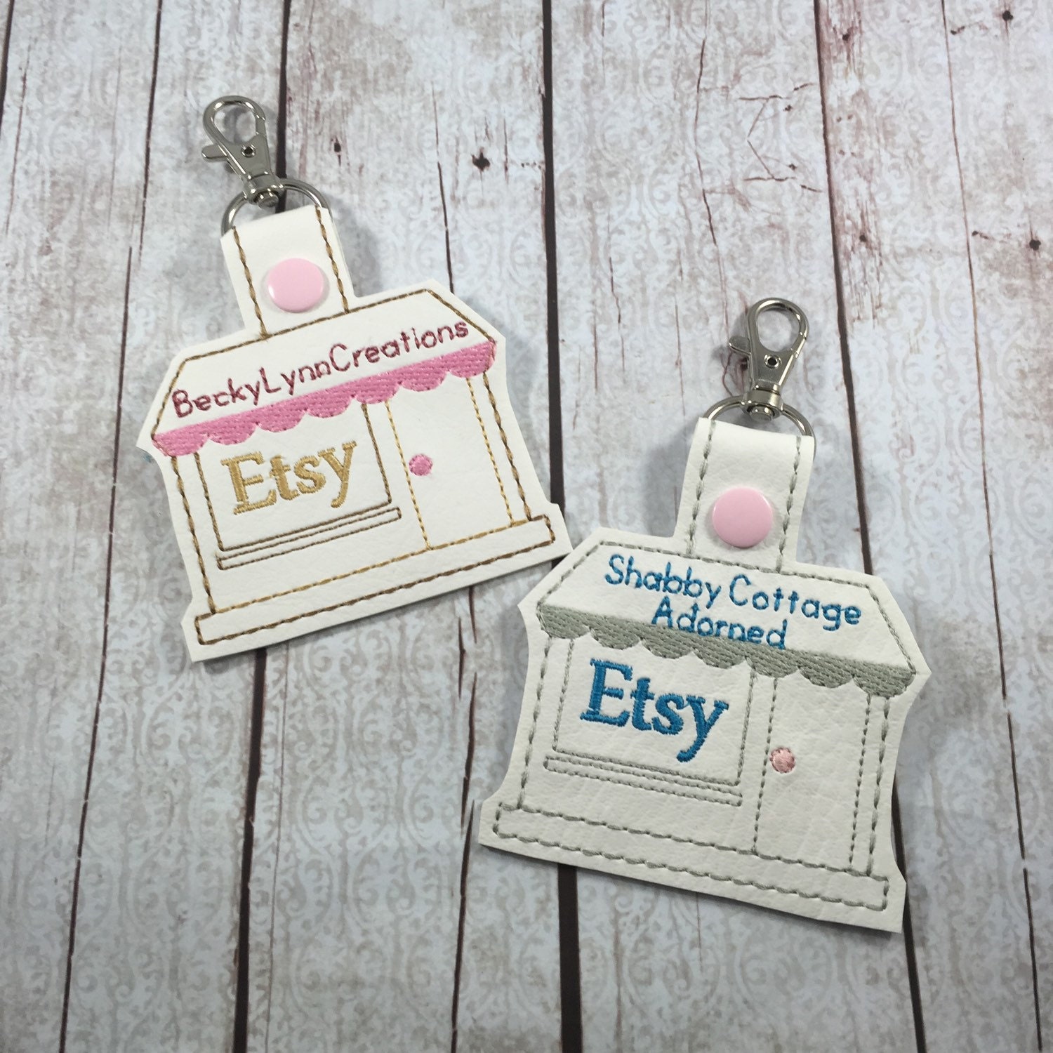 Personalized Etsy shop keyring clip on keyring for by babymoon