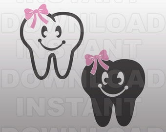Tooth Fairy SVG File,First Tooth SVG File,Cutting Template-Vector Clip Art for Commercial & Personal Use Cricut,Cameo,Silhouette,Scrapbook
