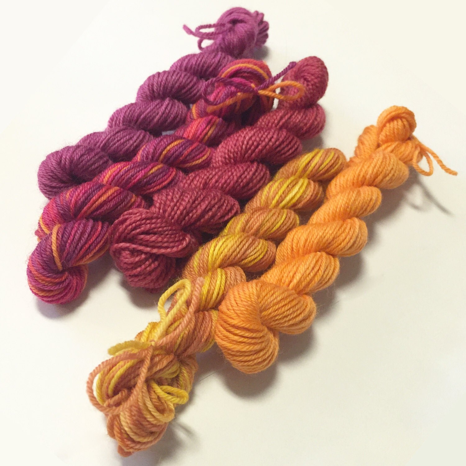 Sock Yarn Mini Skein Set Walking on Sunshine 5 Mini Skeins