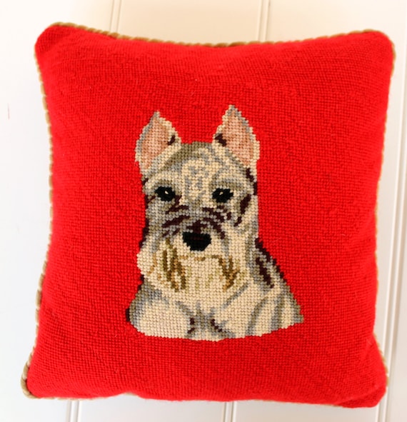 schnauzer plush pillow