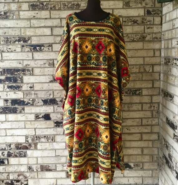 Extra Long Plus Size Fleece Caftan by OutrageousRags on Etsy