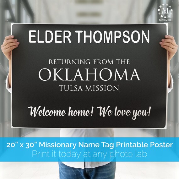 digital file lds missionary welcome home poster