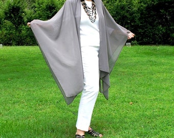 royal blue chiffon shawl