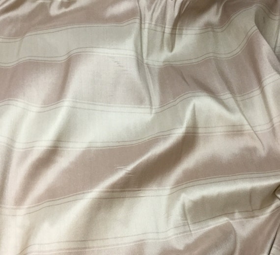Pink Stripes Silk TAFFETA Fabric 1 Yard by silkfabric on Etsy