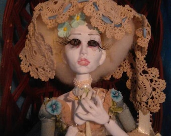 OOAK Art Doll Memento Mori posable by Moninesfaeries
