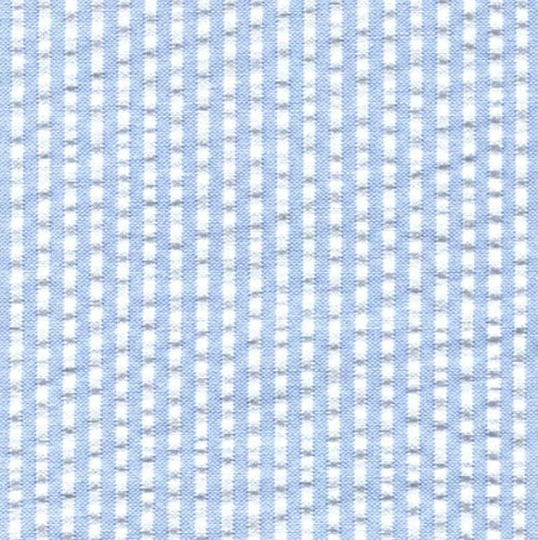 60 Inch Wide Yarn Dyed Seersucker Fabric Baby Blue White