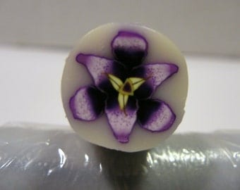 Polymer Clay Purple Lily Cane