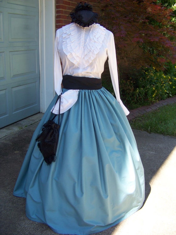 Ladies Civil War Skirt Dicken's Victorian Long drawstring