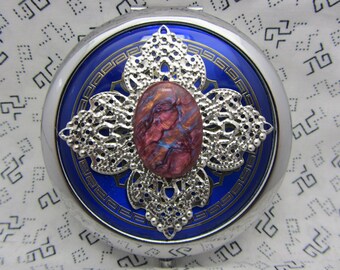 Compact Mirror Makeup Mirror Pocket Mirror Bridesmaid Maid of Honor Gift Bridal Shower Favors Comes With Protective Pouch Cosmic