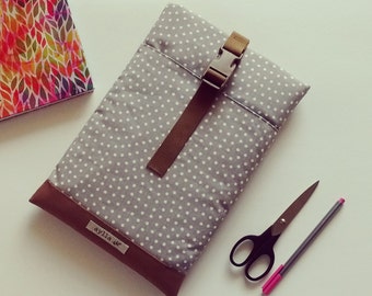 MacBook Air 11" Case, MacBook Case, MacBook Sleeve, Laptop Bag, Laptop Case, Laptop Sleeve - Gray Polka Dot Sleeve