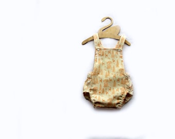 Baby girls Romper, fawn summer romper