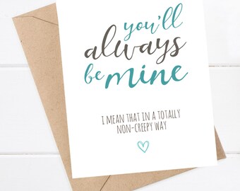 Boyfriend Card I love you card Funny Boyfriend by FlairandPaper