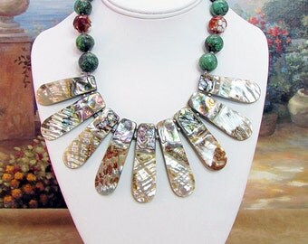 AMJ Smoke Silver Agate Knotted Beaded Tassel Necklace