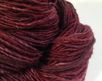 Handspun Merino Yarn, Handspun Wool Yarn - The Vamp II - Single Ply Sport Weight Yarn