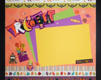 TRICKS AND TREATS Memory Album Page (Veneer Shadow Box Frame Sold Separately)