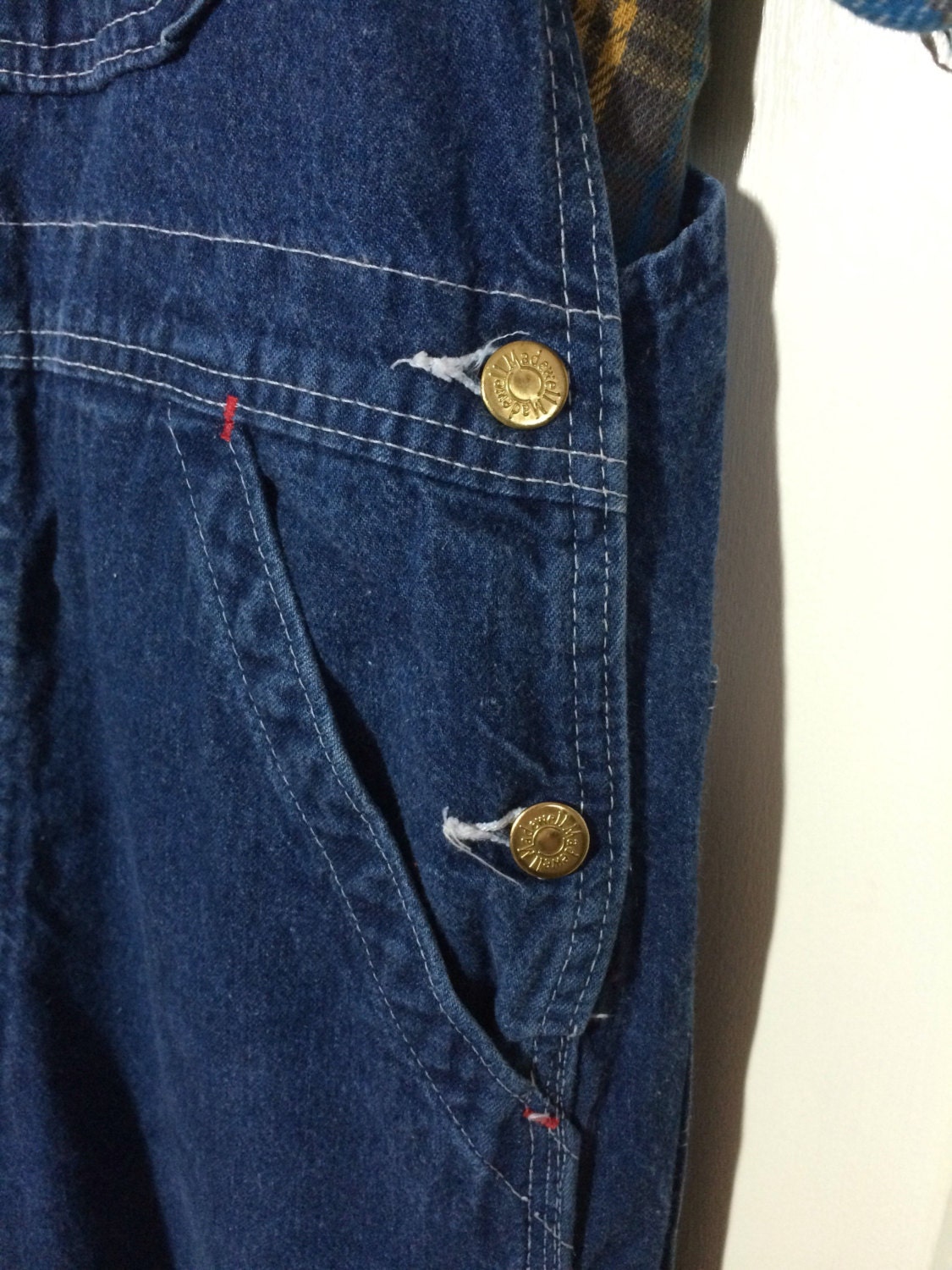 Vintage Madewell, New Bedford, MA Denim Farmer Carpenter blue jeans ...