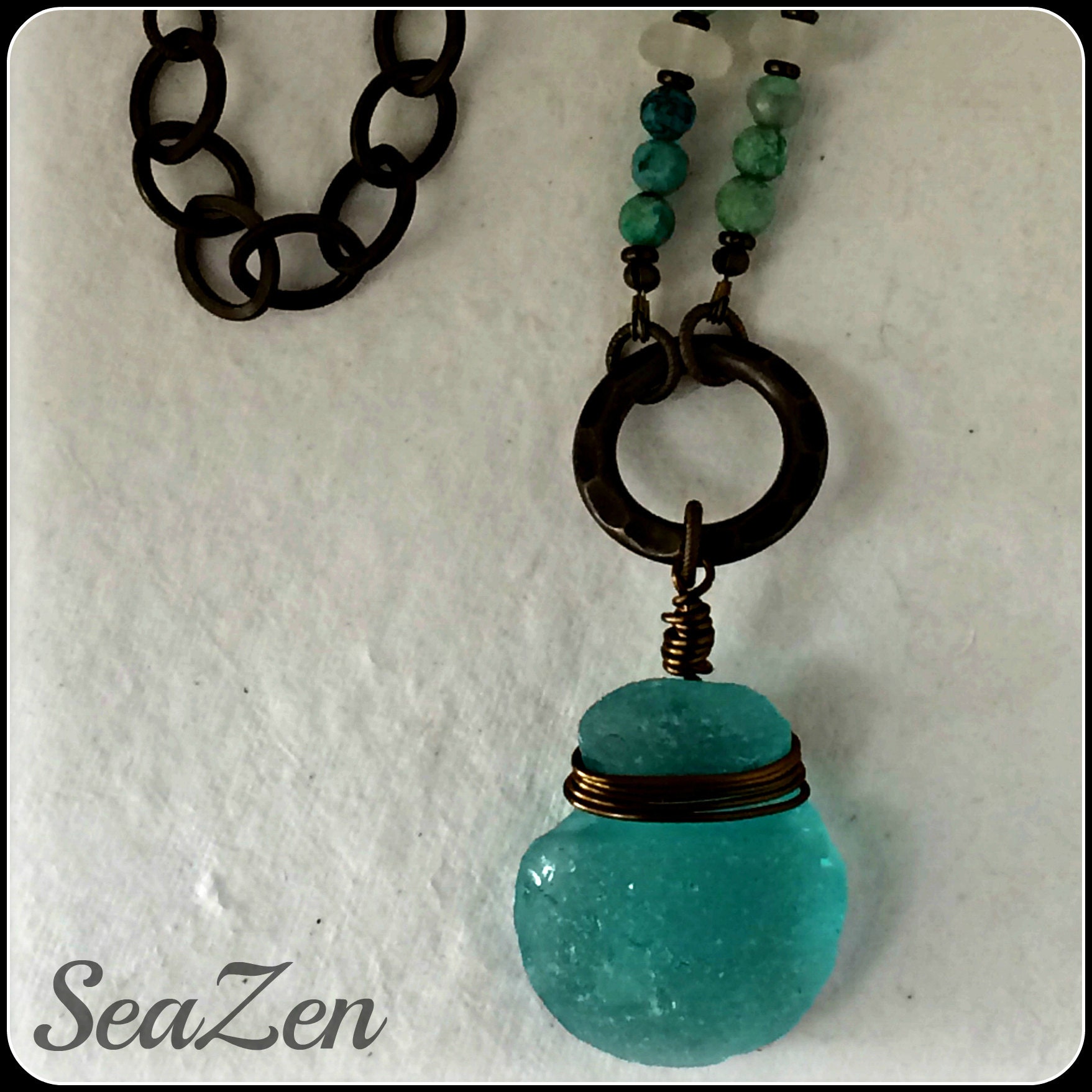 SEA GLASS JEWELRY INSPIRED BY THE SEA by SeaZenCreations on Etsy