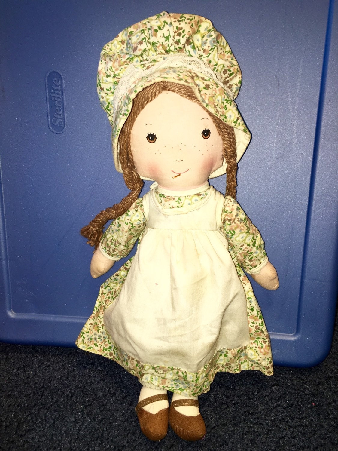 Vintage 1970's Knickerbocker Holly Hobbie Large Rag Doll