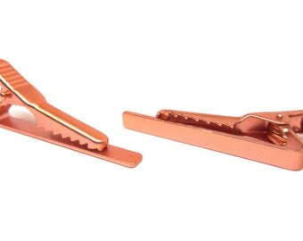 1pc Copper Plated Tie Bars/Clips - 40x5mm Glue Pad