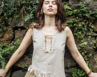 Magaia Top ~ Tribal Feather