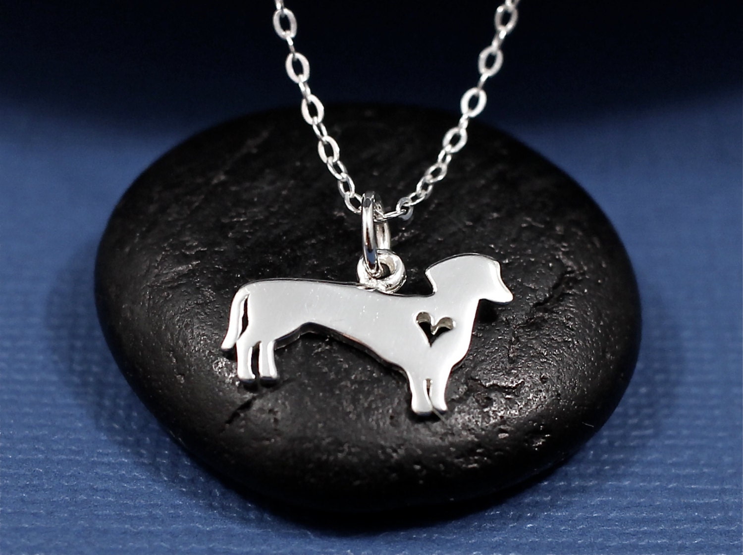 Dachshund Necklace Sterling Silver Dachshund Jewelry