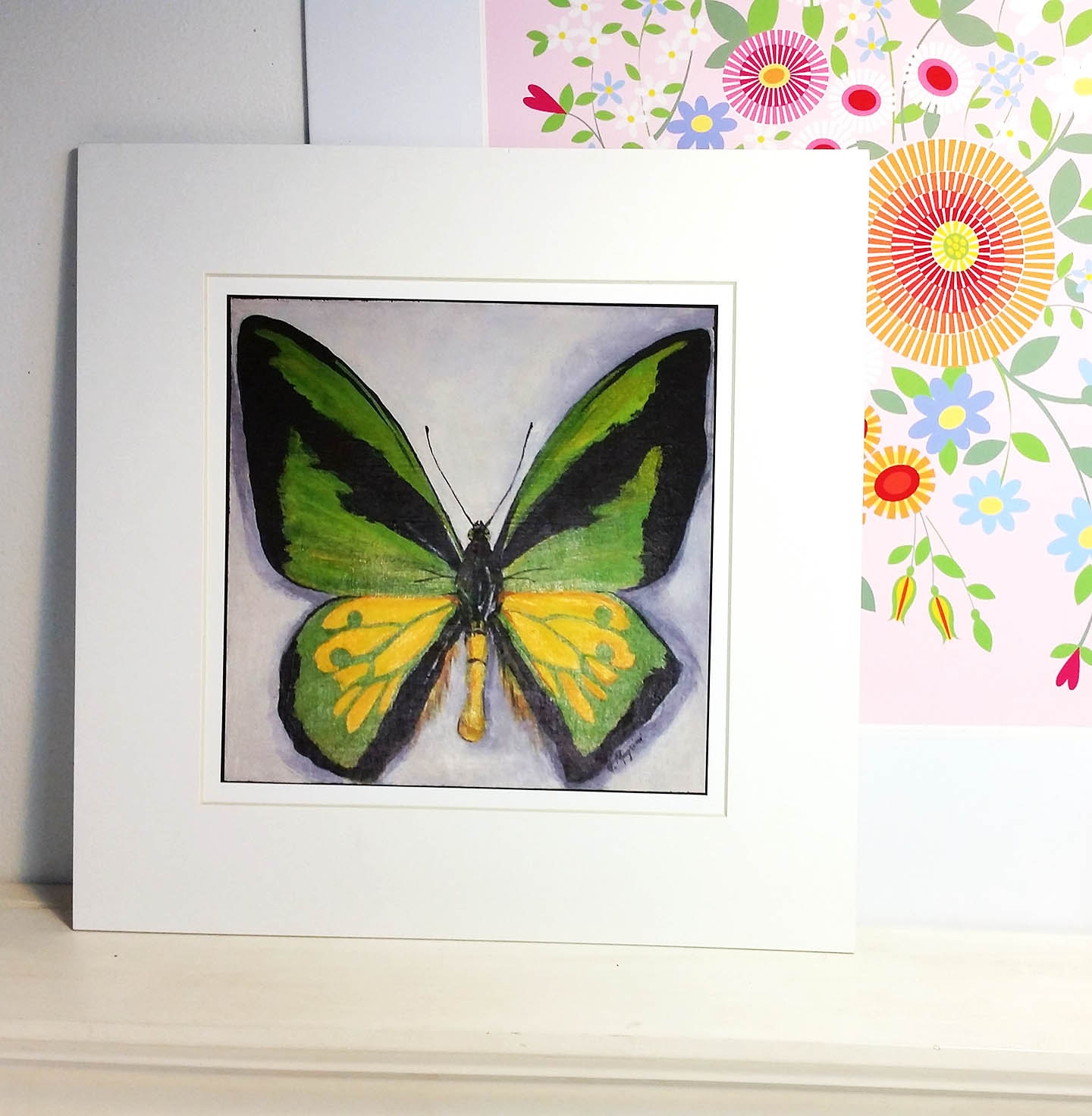 Green Butterfly Print by ArtfullyCharming on Etsy