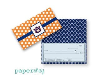 Checkbook Cover, Monogrammed Checkbook Cover, Auburn, Checkbook Cover, Custom Checkbook Cover, Vinyl Checkbook Cover AUBURN