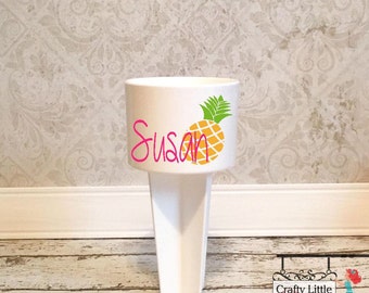 White Beach Spiker/ Beach Cup holder/ Spiker/ Sand Spiker/ Drink Holder/ Beach Spike/ Bridesmaid Gift/ Cup Holder/ Monogram Beach Spiker