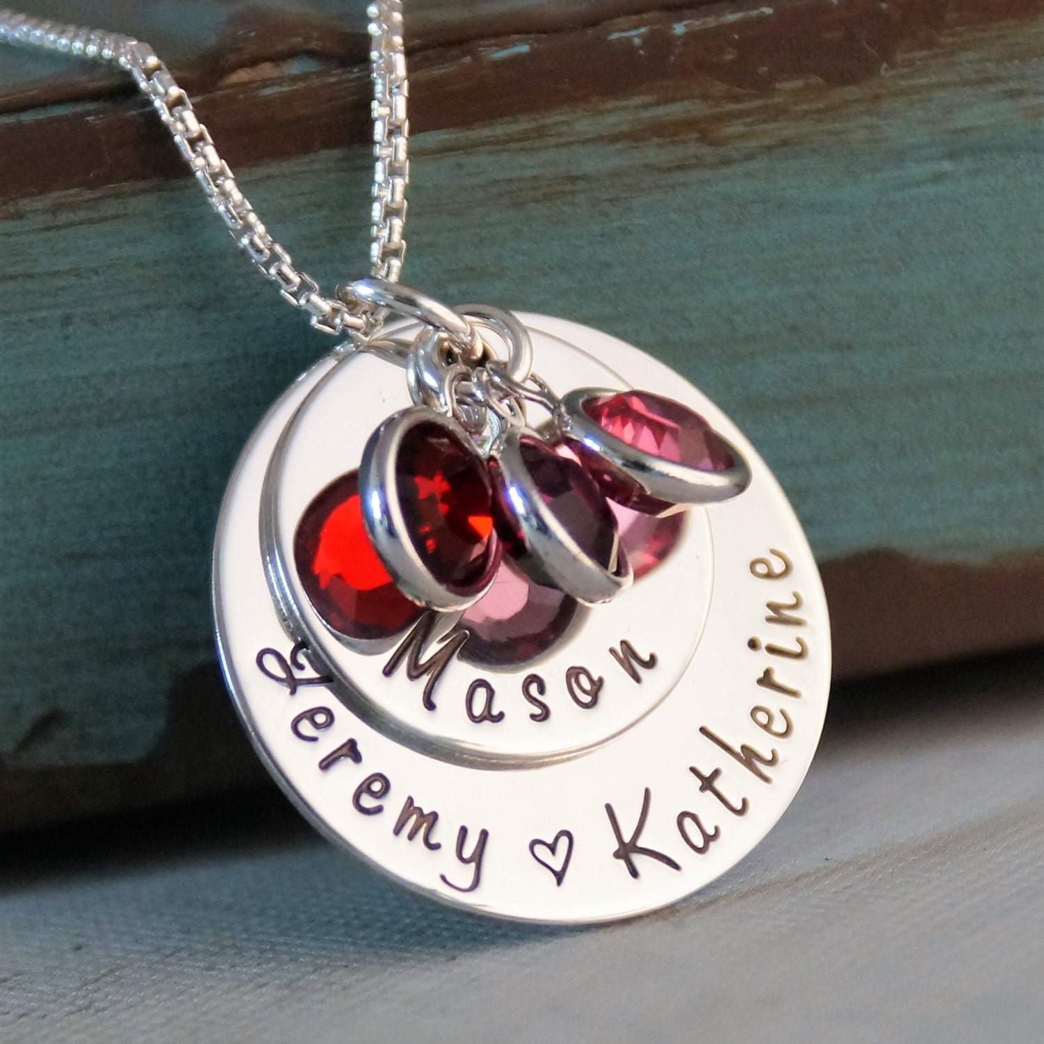 Hand Stamped Mommy Necklace Sterling Silver Personalized