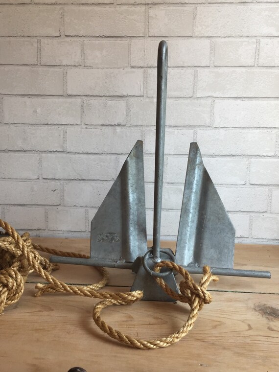 Vintage Anchor Industrial Chic Beach Decor Yard Art By