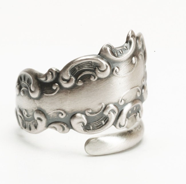 Small Spoon Ring Rococo Ring Sterling Silver Spoon by Spoonier