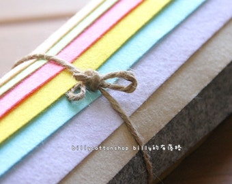 w508_95 - Wool Felt Sheets - scrap bundle - (30cm x 30cm) X 10 pieces