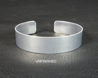 Aluminum Cuff Bracelet Blanks, 1/2 inch x 6 inch, dozen, unfinished for bead embroidery, alcohol ink, polymer clay, decoupage, wire wrapping