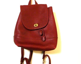 coach backpacks red