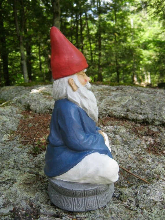 Gnome Statue Meditating Gnome Zen Garden Gnome Statue Yoga