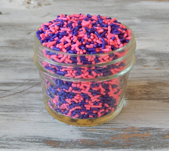 Sprinkles 6 oz Purple and Pink Jimmies Mix For Cupcakes