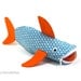 LAST ONE Shark Bag by MinneBites / Toddler Art Storage - Orange Pencil Case - Fish Toy Bag - Rainy Day Kids Art Supplies - Ready to Ship