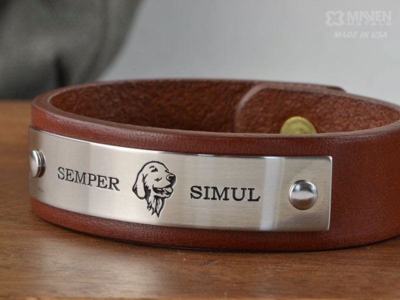 Personalized Leather Bracelet with CUSTOM ART WORK - Please Email Before Purchasing