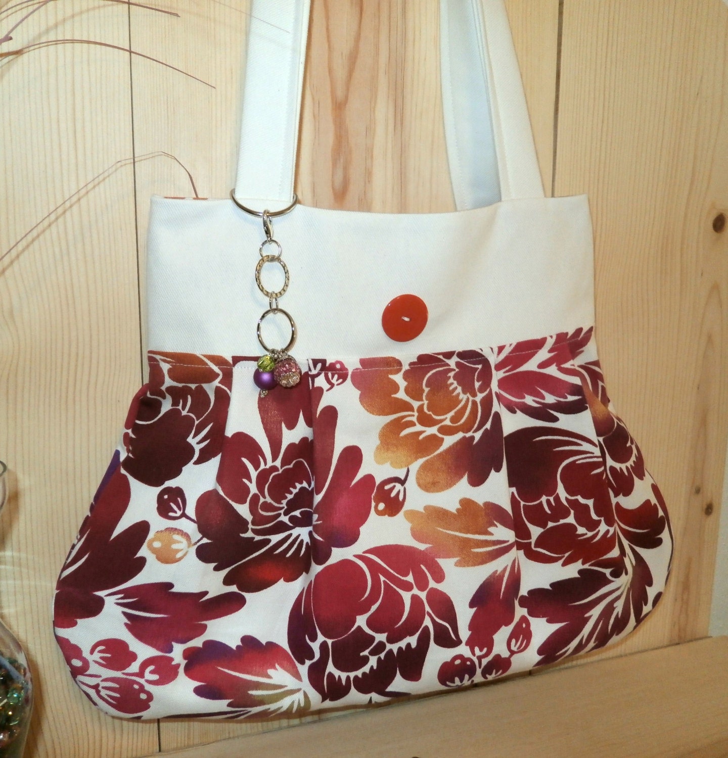 Floral Purse with Key Chain Bag Charm and Phone by Studio3B