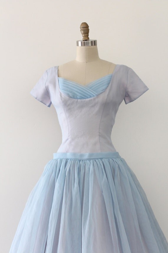 pale blue 50s dress