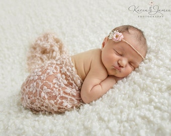 Newborn Headband, Newborn photo prop, Baby photo prop, Eco headband, Newborn tieback