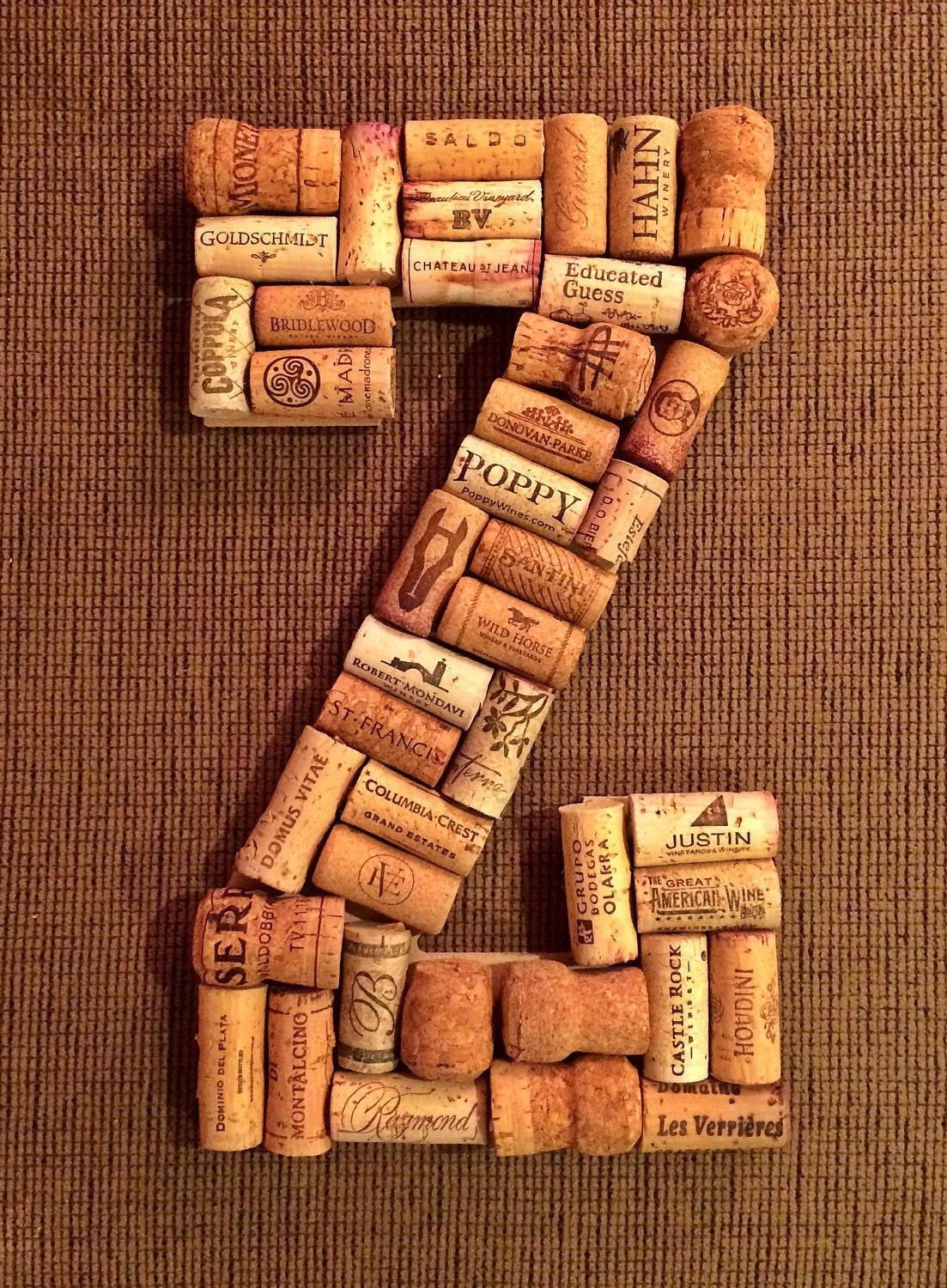Custom Wine Cork Letter All Letters Available