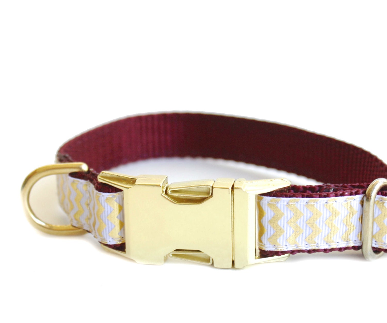 Chevron Dog Collar Metal Buckle Collar