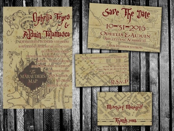 Marauders Map Wedding Invitations 10