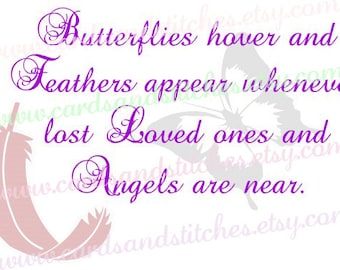 Grief SVG - Butterflies SVG - Digital Cutting File - Cricut File - Instant Download - Vector File - Silhouette Cut - Svg, Dxf, Jpg, Eps, Png