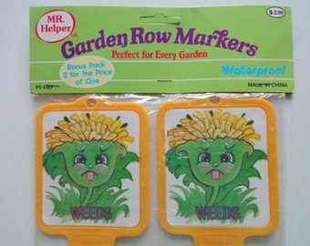 Vintage Weeds Garden Markers 1994