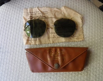 Vintage Ray Ban Bausch & Lomb Snap on Sun Glasses in original case