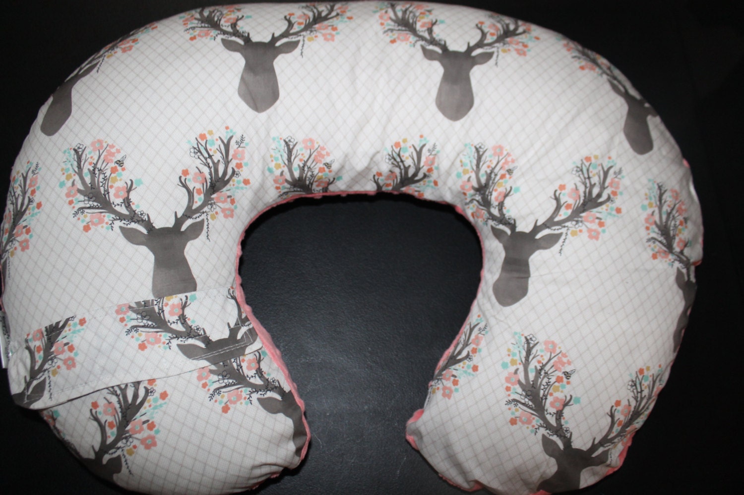 Nursing Pillow Cover Tulip Fawn and Minky Boppy Cover